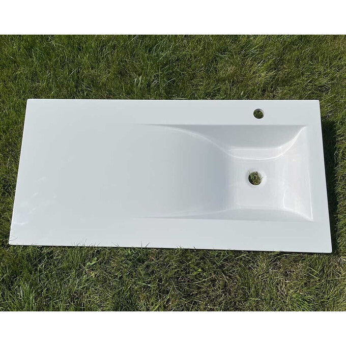 Умывальник-столешница Snail Феникс R 159RA100 (100x50 см, с крылом), Доступные размеры: 100 x 50 R, фото 8