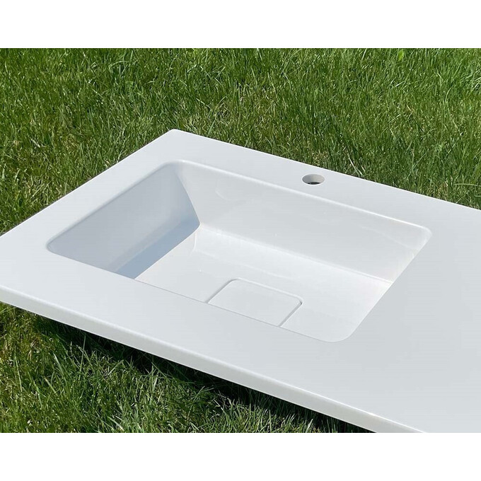 Умивальник-стільниця Snail Аляска L 167LA100 (120x50 см, з крилом), Доступні розміри: 120 x 50 L, Колір виробника: білий глянець, фото , изображение 6