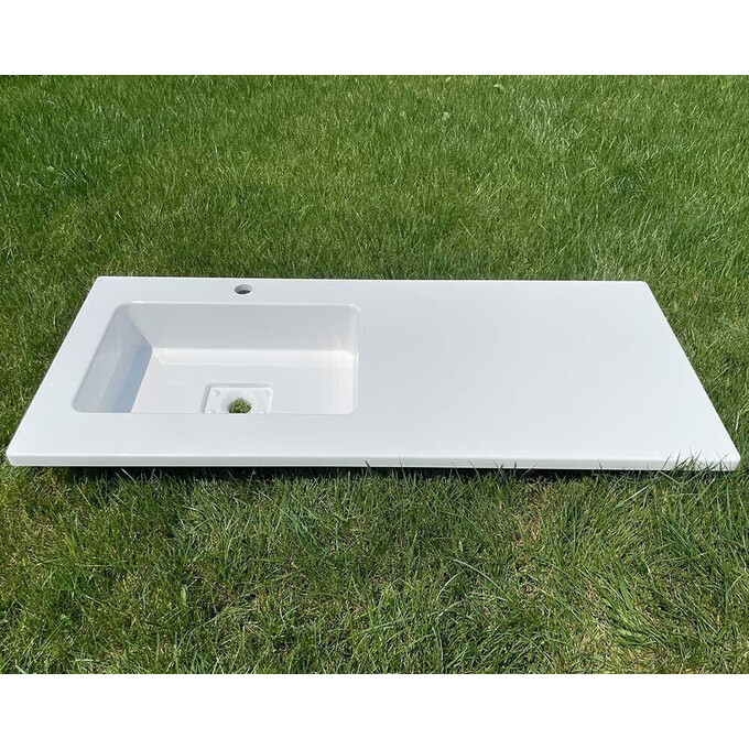 Умивальник-стільниця Snail Аляска L 167LA100 (120x50 см, з крилом), Доступні розміри: 120 x 50 L, Колір виробника: білий глянець, фото , изображение 7