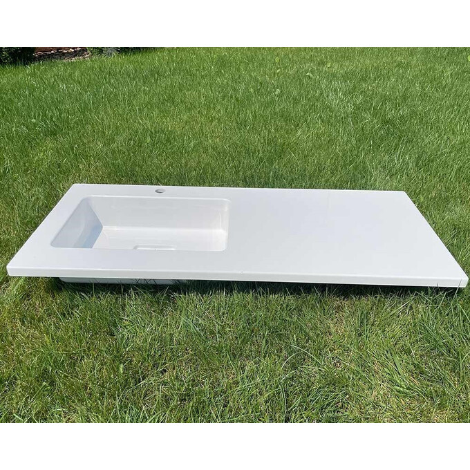 Умивальник-стільниця Snail Аляска L 167LA100 (120x50 см, з крилом), Доступні розміри: 120 x 50 L, Колір виробника: білий глянець, фото , изображение 4