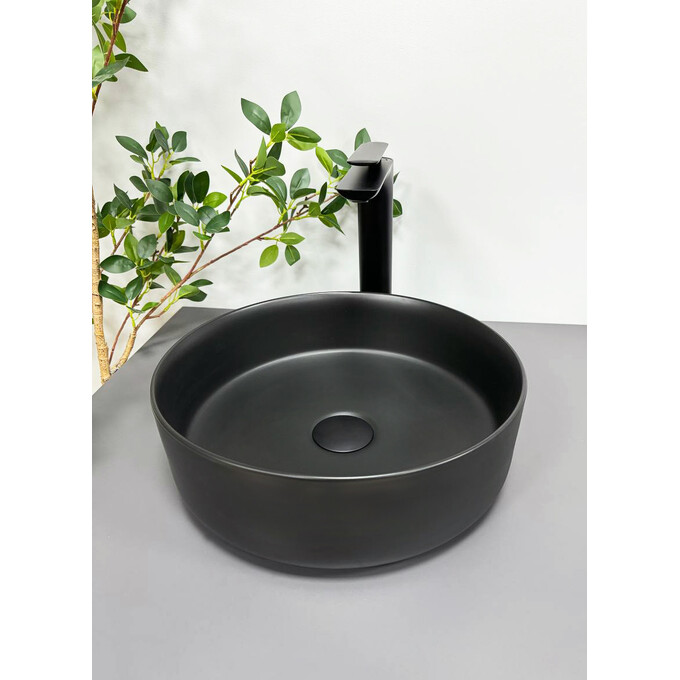 Раковина VBI Prato Black Matt VBI-011401 (36 см, чорна матова, чаша), Доступні розміри: 36 x 36, Колір виробника: чорний матовий, фото , изображение 2