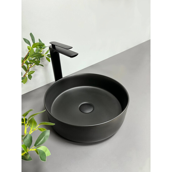 Раковина VBI Prato Black Matt VBI-011401 (36 см, чорна матова, чаша), Доступні розміри: 36 x 36, Колір виробника: чорний матовий, фото 