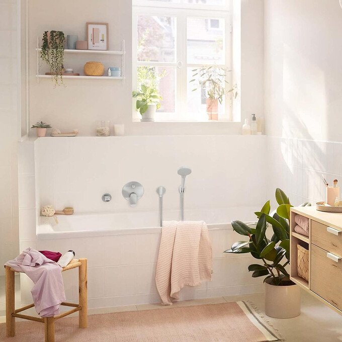 Зовнішня частина змішувача прихованого монтажу для ванни Hansgrohe Rebris S 72466000, Колір виробника: хром, фото , изображение 2