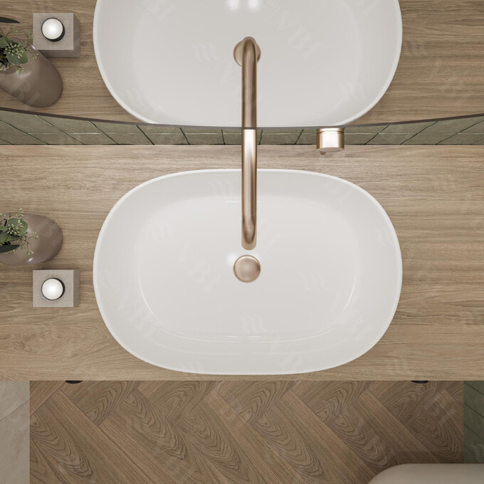 Раковина VBI Modena White VBI-012000 (60x40 см, чаша), Доступні розміри: 60 x 40, Колір виробника: білий глянець, фото , изображение 4