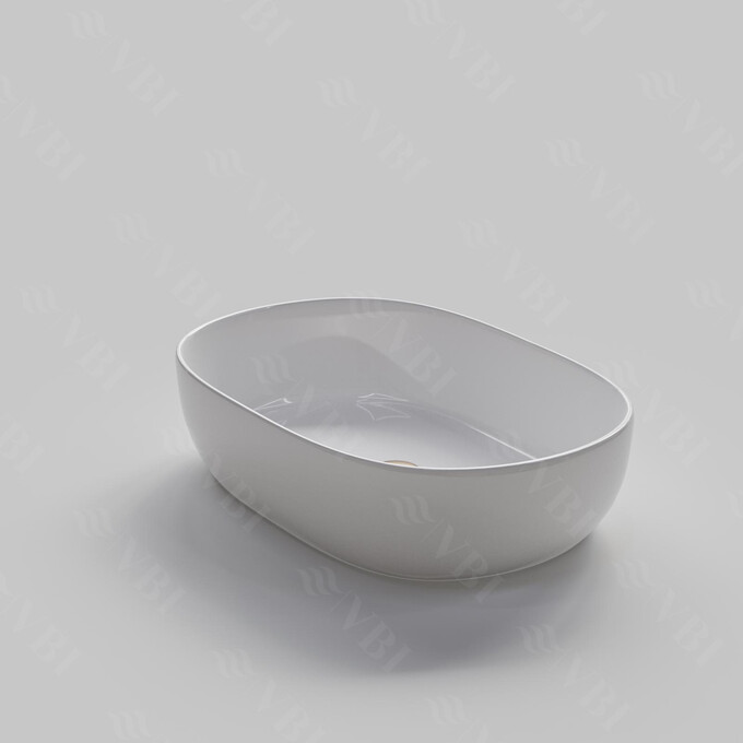 Раковина VBI Modena White VBI-012000 (60x40 см, чаша), Доступні розміри: 60 x 40, Колір виробника: білий глянець, фото , изображение 5