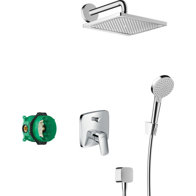 Душевая система Hansgrohe Crometta E 240 Chrome 27957000 (скрытого монтажа), фото 
