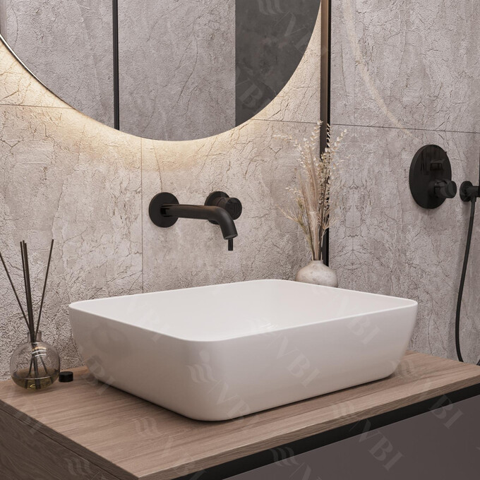 Раковина VBI Palermo White VBI-012300 (50x39 см, чаша), Доступні розміри: 50 x 39, Колір виробника: білий глянець, фото , изображение 2