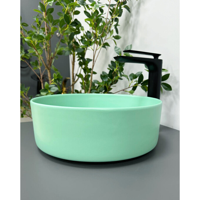 Раковина VBI Prato Mint Matt VBI-011403 (36 см, світло-зелена матова, чаша), Доступні розміри: 36 x 36, Колір виробника: світло-зелений матовий, фото , изображение 3