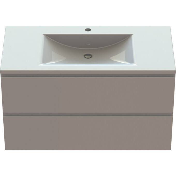 Тумба Snail Невада с умывальником Snail Орфей 990KM165NA100 (99 см, белая глянцевая, подвесная), фото 3