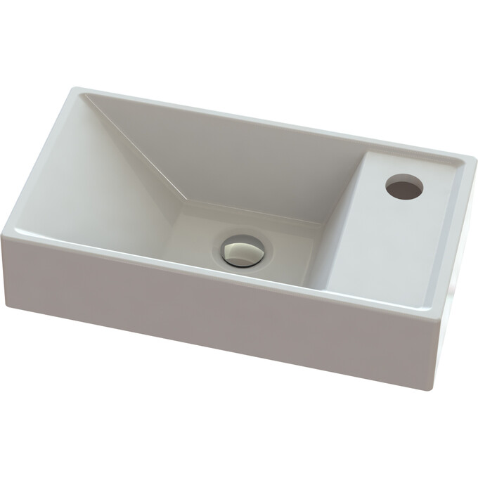 Умывальник Snail Эстель R 152A100 (40x22 см), Доступные размеры: 40 x 22 R, Цвет производителя: белый глянец, фото 