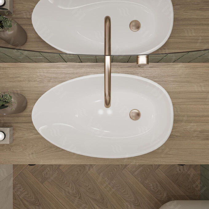 Раковина VBI Trento 65 White VBI-011901 (65x39 см, чаша), Доступні розміри: 65 x 39, фото , изображение 4