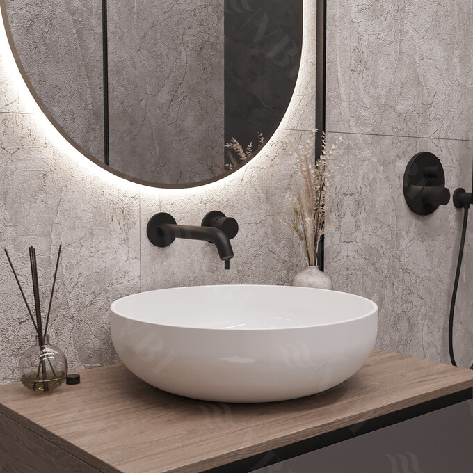 Умивальник VBI Bari White VBI-011600 (46 см, чаша), Доступні розміри: 46 x 46, Колір виробника: білий глянець, фото , изображение 2