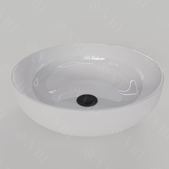 Умивальник VBI Bari White VBI-011600 (46 см, чаша), Доступні розміри: 46 x 46, Колір виробника: білий глянець, фото , изображение 5