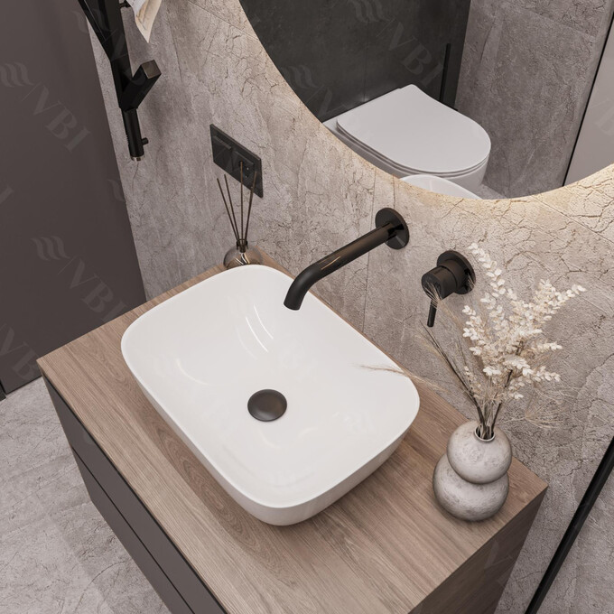 Раковина VBI Ravenna White VBI-011200 (45x32 см, чаша), Доступні розміри: 45 x 32, Колір виробника: білий глянець, фото 