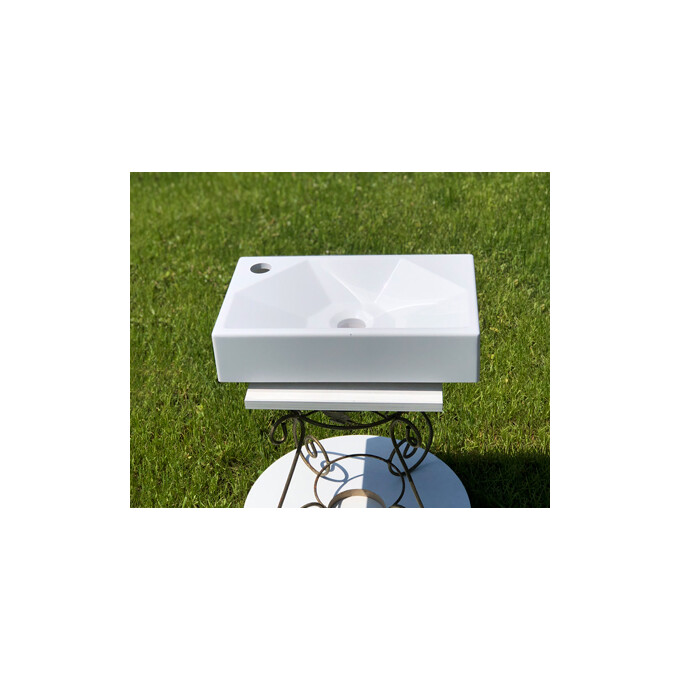 Умивальник Snail Меркурій L 157LA100 (40x24 см), Доступні розміри: 40 x 24 L, Колір виробника: білий глянець, фото , изображение 3