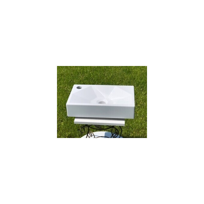 Умивальник Snail Меркурій L 157LA100 (40x24 см), Доступні розміри: 40 x 24 L, Колір виробника: білий глянець, фото , изображение 4