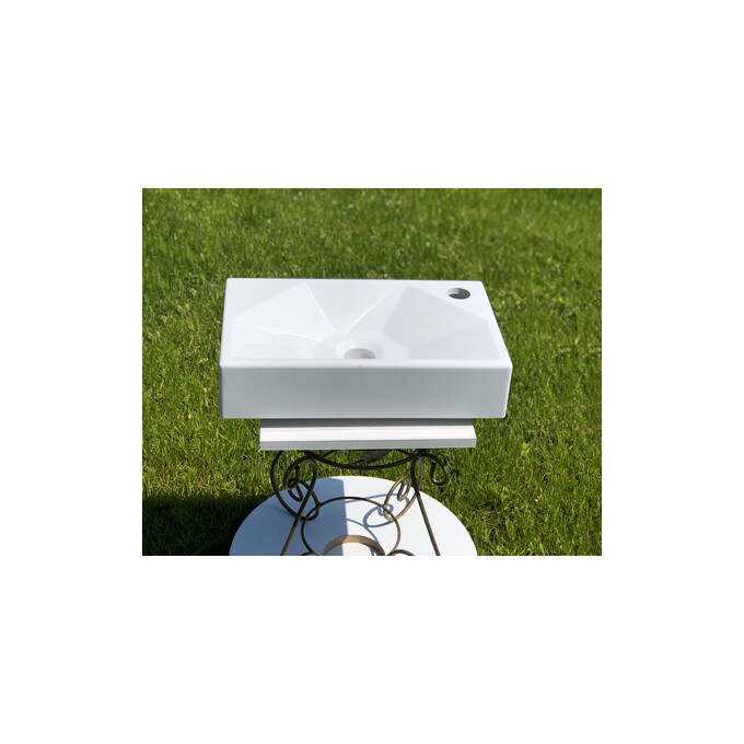 Умивальник Snail Меркурій R 157RA100 (40x24 см), Доступні розміри: 40 x 24 R, Колір виробника: білий глянець, фото , изображение 3