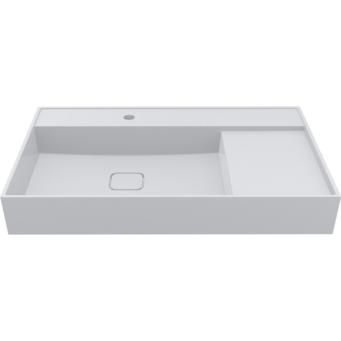 Умывальник Miraggio Soul 800 Miramarble 8813306 (80x52 см, с крылом), Доступные размеры: 80 x 52, Технология производства: Miramarble, Цвет производителя: белый глянец, фото 2