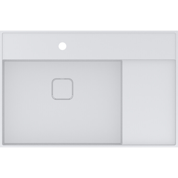 Умивальник Miraggio Soul 800 Miramarble Matt 8813307 (80x52 см, білий матовий, з крилом), Доступні розміри: 80 x 52, Технологія виробництва: Miramarble Matt, Колір виробника: білий матовий, фото , изображение 3