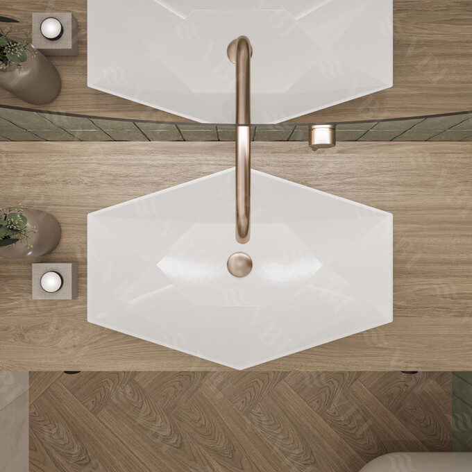 Раковина VBI Venezia White VBI-012400 (62x41 см, чаша), Доступные размеры: 62 x 41, Цвет производителя: белый глянец, фото 4