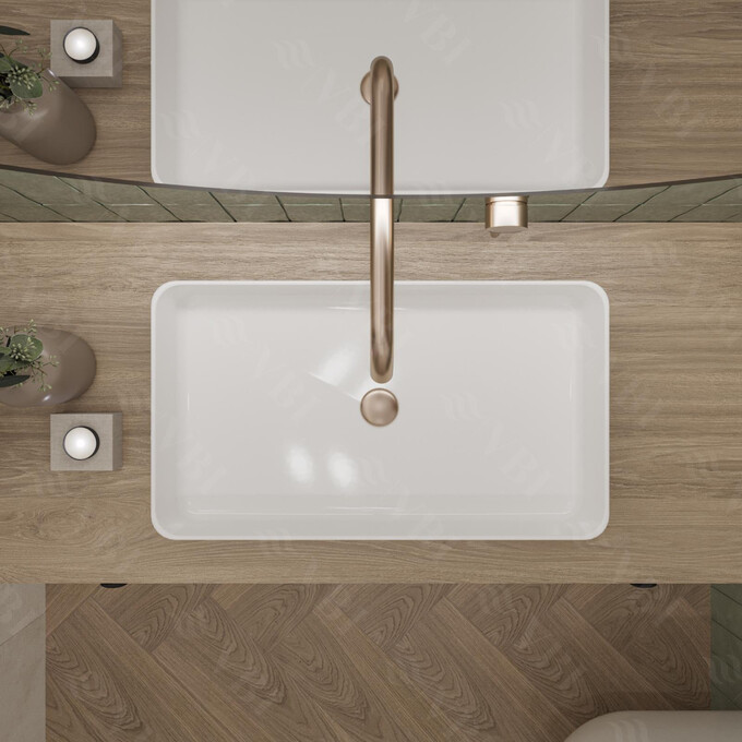 Раковина VBI Triest White VBI-012700 (60x34 см), Доступні розміри: 60 x 34, Колір виробника: білий глянець, фото , изображение 4