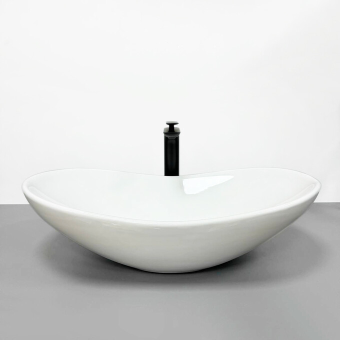 Раковина VBI Turin White VBI-011500 (61x36 см, чаша), Доступні розміри: 61 x 36, Колір виробника: білий глянець, фото , изображение 2