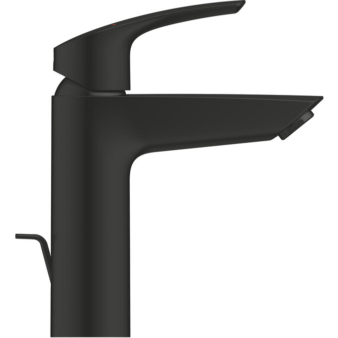 Змішувач для умивальника Grohe Eurosmart M-Size 233222433 (чорний матовий, з донним клапаном), фото , изображение 4