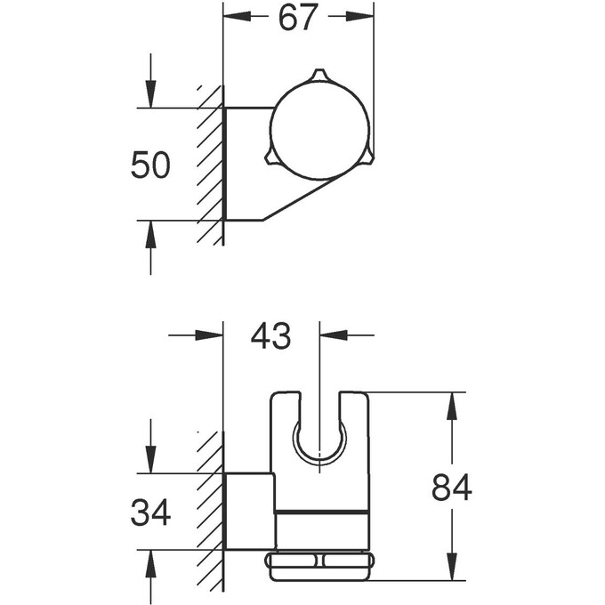 Тримач для ручного душу Grohe Tempesta 27595001, Колір виробника: хром, фото , изображение 6