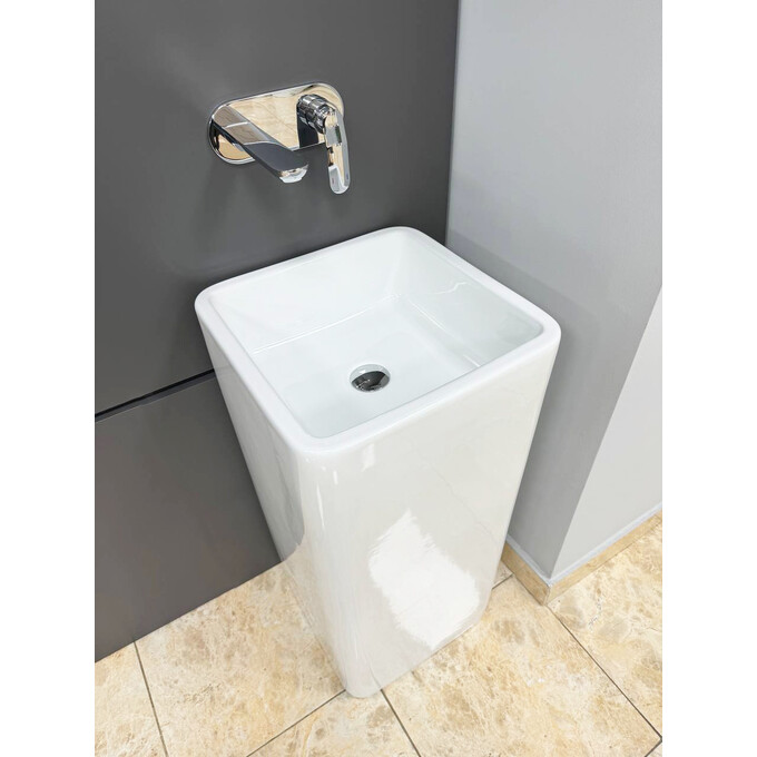 Умивальник VBI Lukka White VBI-019002 (40x40 см, підлоговий), Доступні розміри: 40 x 40, Колір виробника: білий глянець, фото 