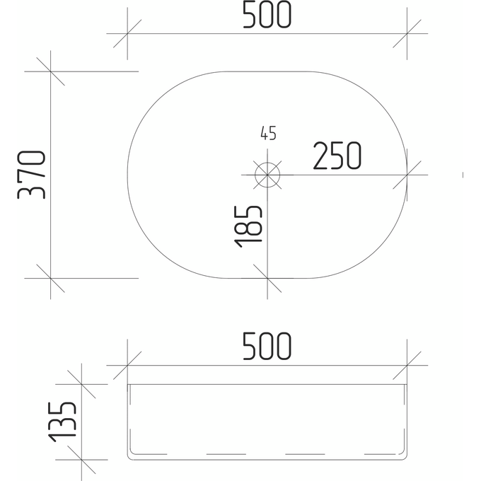 Раковина VBI Verona 50 Marmo VBI-011313 (50x37 см, мармур), Доступні розміри: 50 x 37, Колір виробника: мармур глянсовий, фото , изображение 4