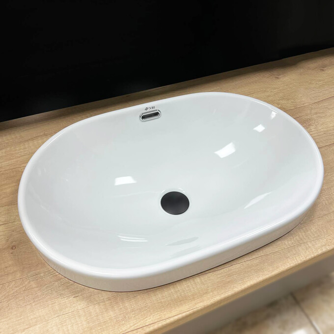 Умивальник VBI Gaeta White VBI-018014 (60x40 см), Доступні розміри: 61 x 40, Колір виробника: білий глянець, фото 