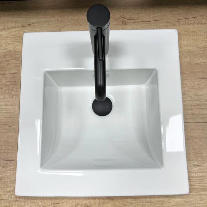 Умивальник VBI Ferrara 40 White VBI-018011 (41x41 см), Доступні розміри: 41 x 41, Колір виробника: білий, фото , изображение 2