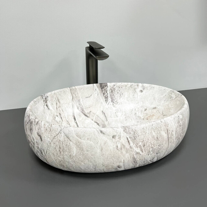 Раковина VBI Veneto Stone VBI-012803 (48x34 см, камінь, чаша), Доступні розміри: 48 x 34, Колір виробника: камінь матовий, фото , изображение 2