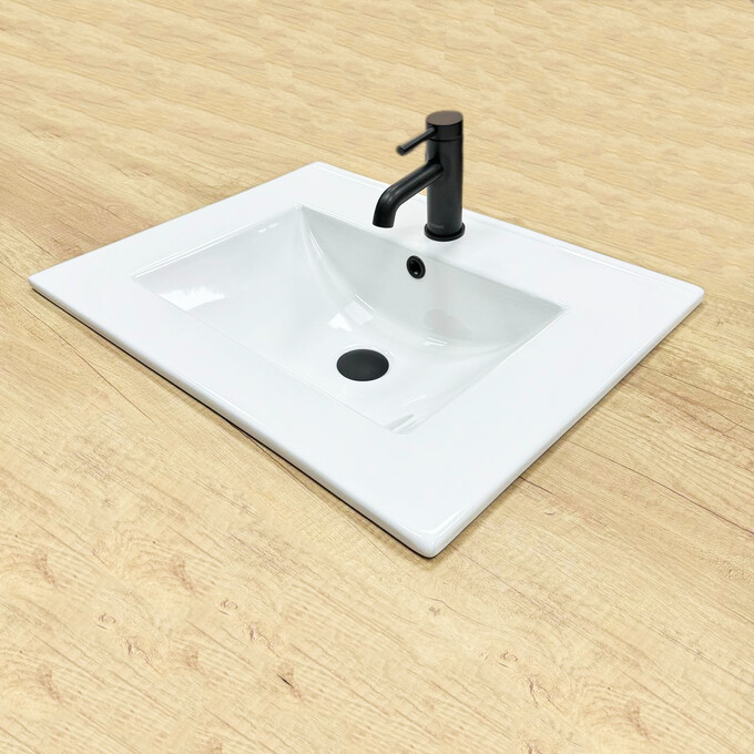 Умивальник VBI Ferrara 60 White VBI-018010 (61x46 см, з крилом), Доступні розміри: 61 x 46, Колір виробника: білий, фото , изображение 2