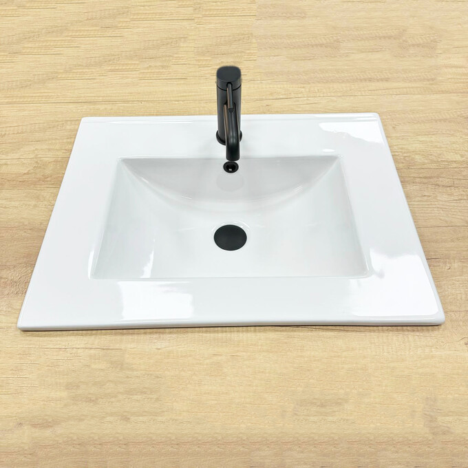 Умивальник VBI Ferrara 60 White VBI-018010 (61x46 см, з крилом), Доступні розміри: 61 x 46, Колір виробника: білий, фото , изображение 3