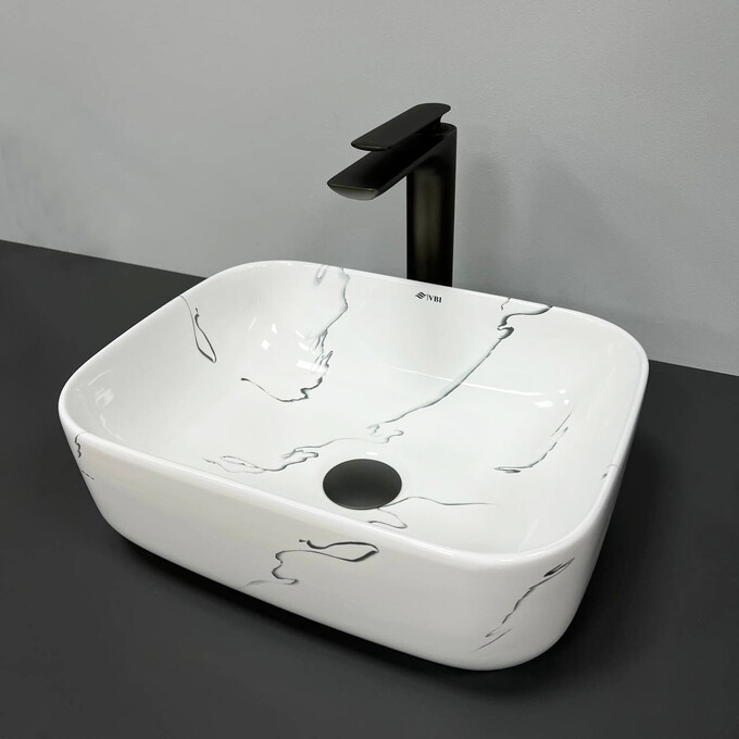 Умывальник VBI Asti S Marmo VBI-013002 (41x30 см, мрамор, чаша), Доступные размеры: 41 x 30, Цвет производителя: мрамор глянцевый, фото 3