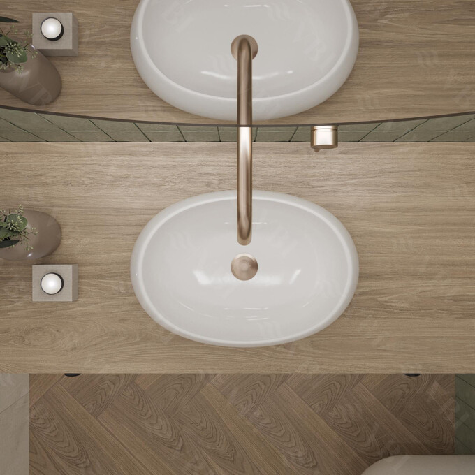 Раковина VBI Veneto White VBI-012800 (48x34 см, чаша), Доступные размеры: 48 x 34, Цвет производителя: белый глянец, фото 4