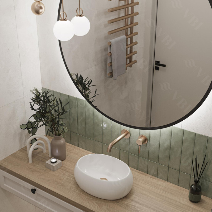 Раковина VBI Veneto S White VBI-012801 (42x30 см, чаша), Доступні розміри: 42 x 30, Колір виробника: білий глянець, фото , изображение 2