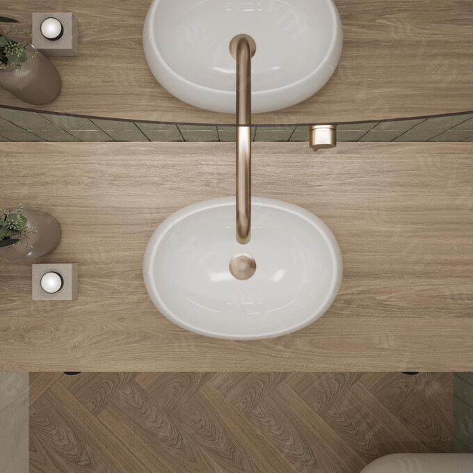 Раковина VBI Veneto S White VBI-012801 (42x30 см, чаша), Доступні розміри: 42 x 30, Колір виробника: білий глянець, фото , изображение 4