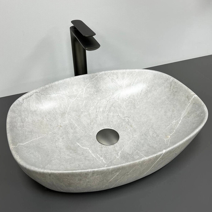 Раковина VBI Olbia Gray Stone VBI-014300 (51x39 см, серый камень, чаша), Цвет производителя: серый камень, фото 2