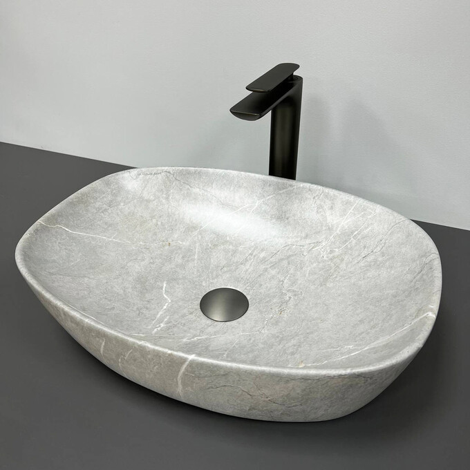 Раковина VBI Olbia Gray Stone VBI-014300 (51x39 см, серый камень, чаша), Цвет производителя: серый камень, фото 3