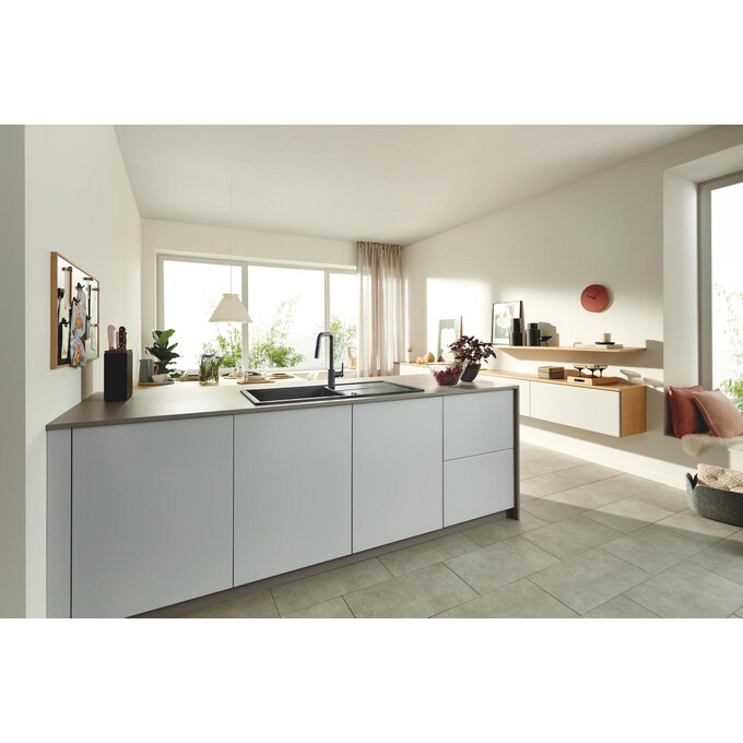 Смеситель для кухни Grohe Eurosmart 306192430 (черный матовый, с выдвижной лейкой), Цвет производителя: черный матовый, фото 5