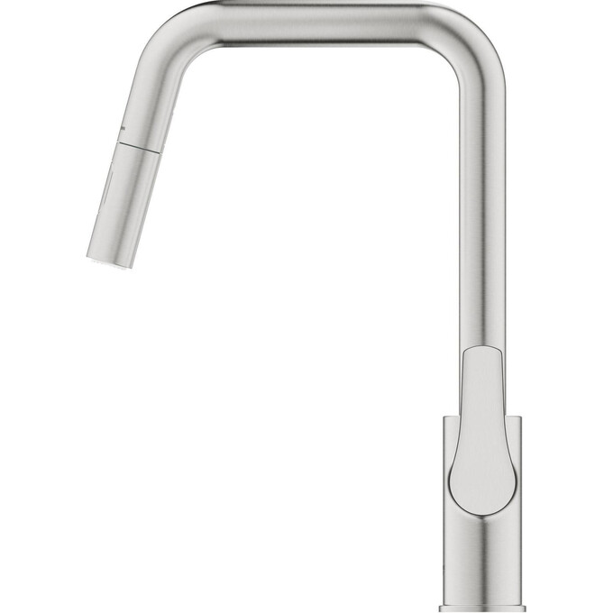 Змішувач для кухні Grohe Eurosmart 30619DC0 (суперсталь, з висувною лійкою), Колір виробника: суперсталь, фото , изображение 5