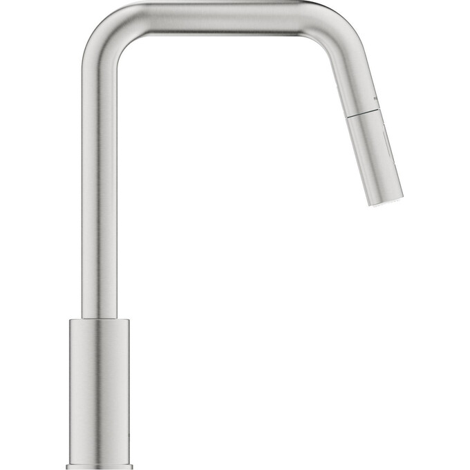 Змішувач для кухні Grohe Eurosmart 30619DC0 (суперсталь, з висувною лійкою), Колір виробника: суперсталь, фото , изображение 6