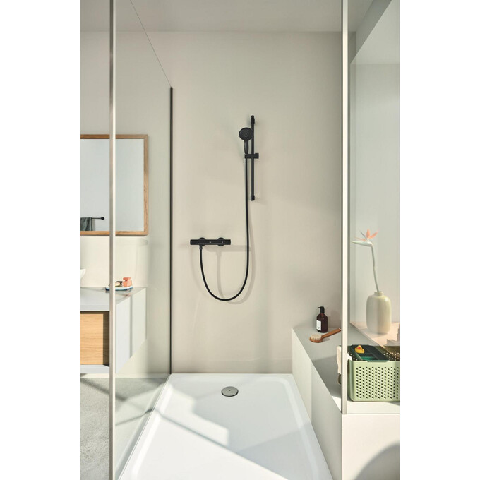 Смеситель для душа с термостатом Grohe Grohtherm 500 347932430 (черный матовый), фото 6