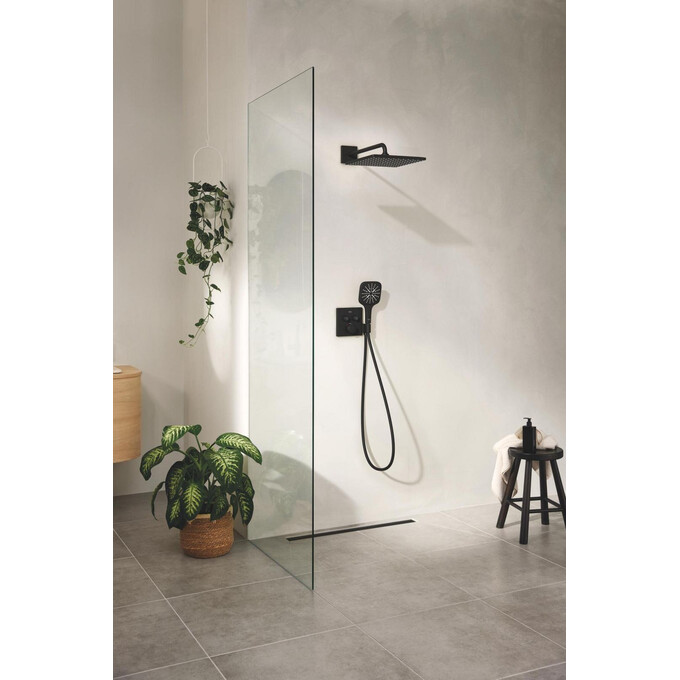 Душова система з термостатом Grohe Grohtherm SmartControl & Rainshower Mono 310 Cube 34865KF0 (чорна матова, прихованого монтажу), фото , изображение 2