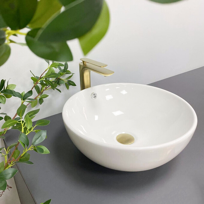 Умивальник VBI Brunico White VBI-015201 (38x38 см, чаша), Доступні розміри: 38 x 38, Колір виробника: білий глянець, фото 