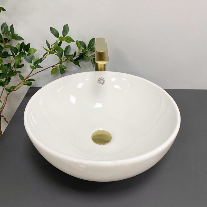 Умивальник VBI Brunico White VBI-015201 (38x38 см, чаша), Доступні розміри: 38 x 38, Колір виробника: білий глянець, фото , изображение 3