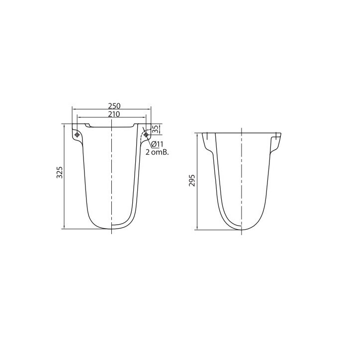 Полупьедестал для умывальника Kolo Freja L77100000, фото 2