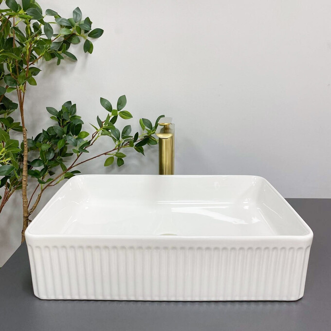 Умивальник VBI Brescia White VBI-013900 (50x34 см), Доступні розміри: 50 x 34, Колір виробника: білий глянець, фото , изображение 4